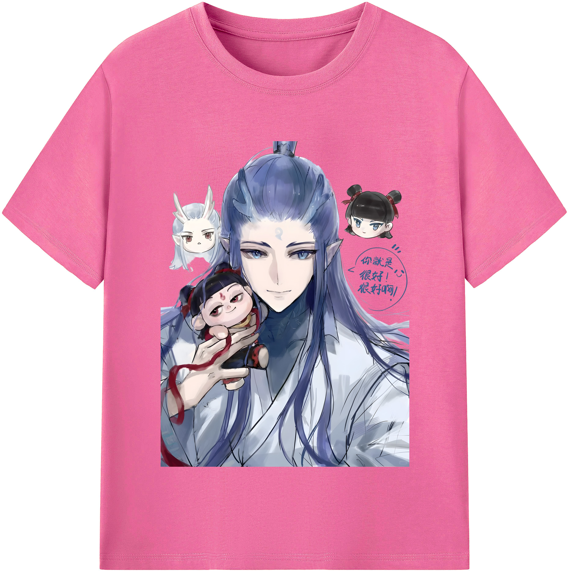 （画像用） Ne Zha 2 ナタ 魔童の大暴れ レディースカジュアルプリントTシャツ（綿100％）